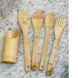 wooden spoon round new spatula