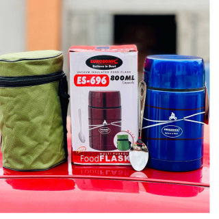 es 696 800ml food flask with bag