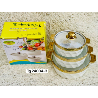 happy porcelain soup pot 3pc tg24004-3