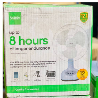 syinix rechargeable fan 12inch