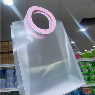 transparent bag 4corner/round handle big