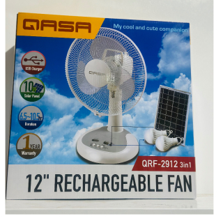 qasa rechargeable fan 2912 3 in 1