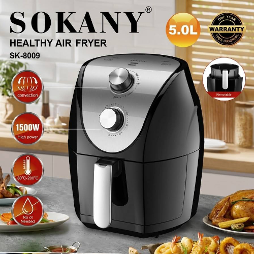 Sokany Airfryer 5Litre 1500w SK 8009