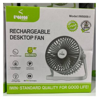 Iwin rechargeable desktop fan 5' IW-8008-I