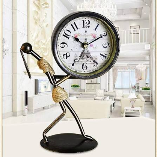 Woman clock figurine