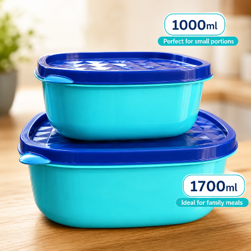 Kgm Diamond square container 1000ml colored gallery image