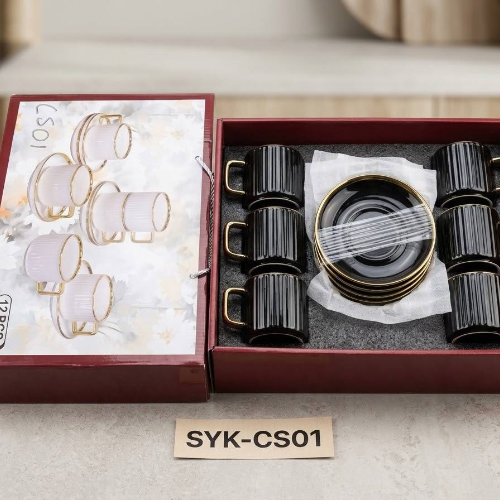 Smp syk-cs01 12pcs cups and saucers