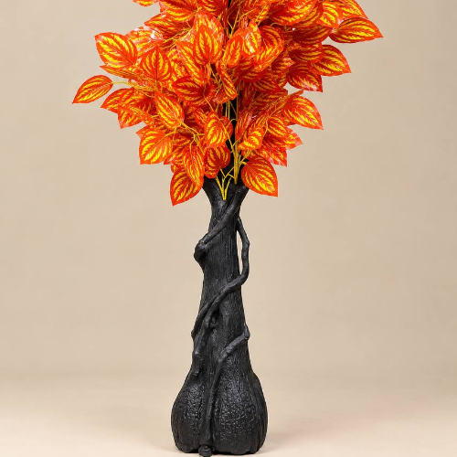 Tree root vase plus flower