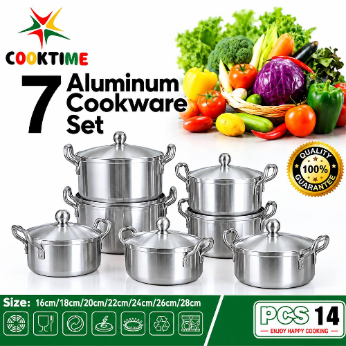 Trifone cooktime 7pcs aluminium pot Ct-1628