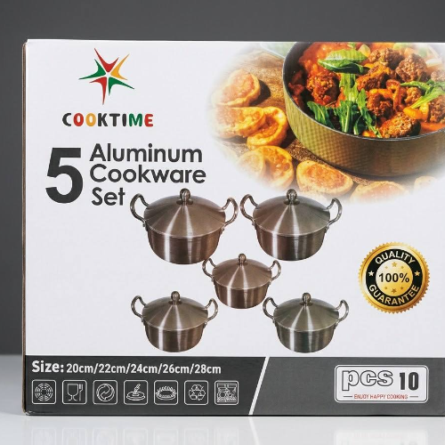Trifone cooktime 5pcs aluminium pot Ct-2028
