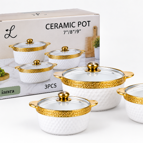 Smp ddz22-3 3pcs ceramic pot 7/8/9