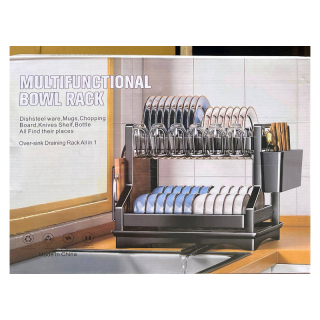 Multifunctional bowl rack blue and white plate