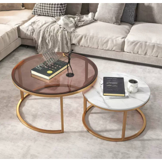 Single leg round marble table [TC 064]