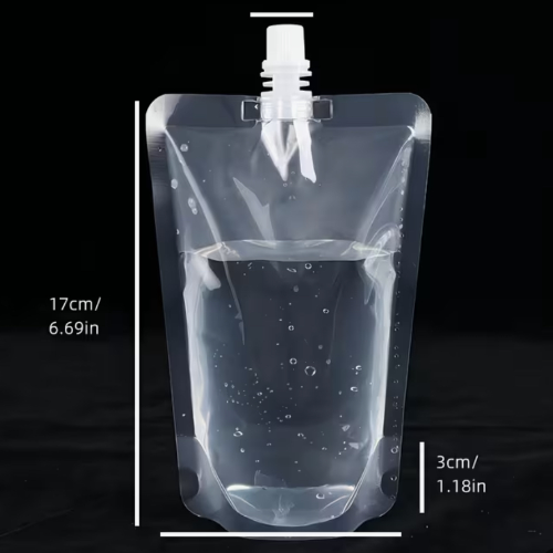 Transaparent liquid pouch 350ml