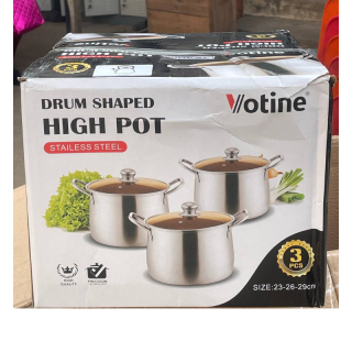 VOTINE STAINLESS STEEL DRUM SHAPE [3PCS]