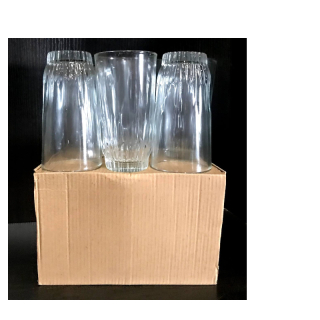 Y8201-6 glass cup brown carton