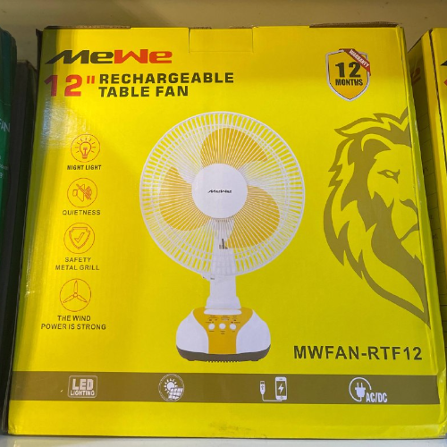 Mewe rechargeable table fan RTF12