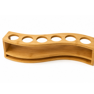 6 hole shot glass holder wooden