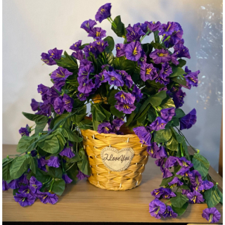 Mini Heart shaped woven basket flower vase