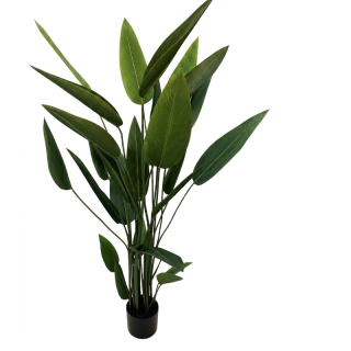 UB Artificial canna lily plant with black pot [bed of paradise]