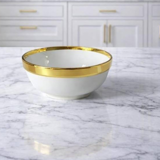 Happy A13 diamond bowl with gold edge